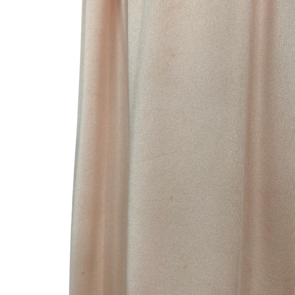 True 60's / 70's Peach Draped Cowl Neck Spaghetti Strap Prom Formal Evening Gown - Picture 13 of 13
